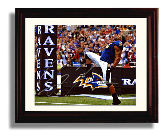Ray Lewis - Endzone King Celebration football wall art 8x10 Beveled Frame
