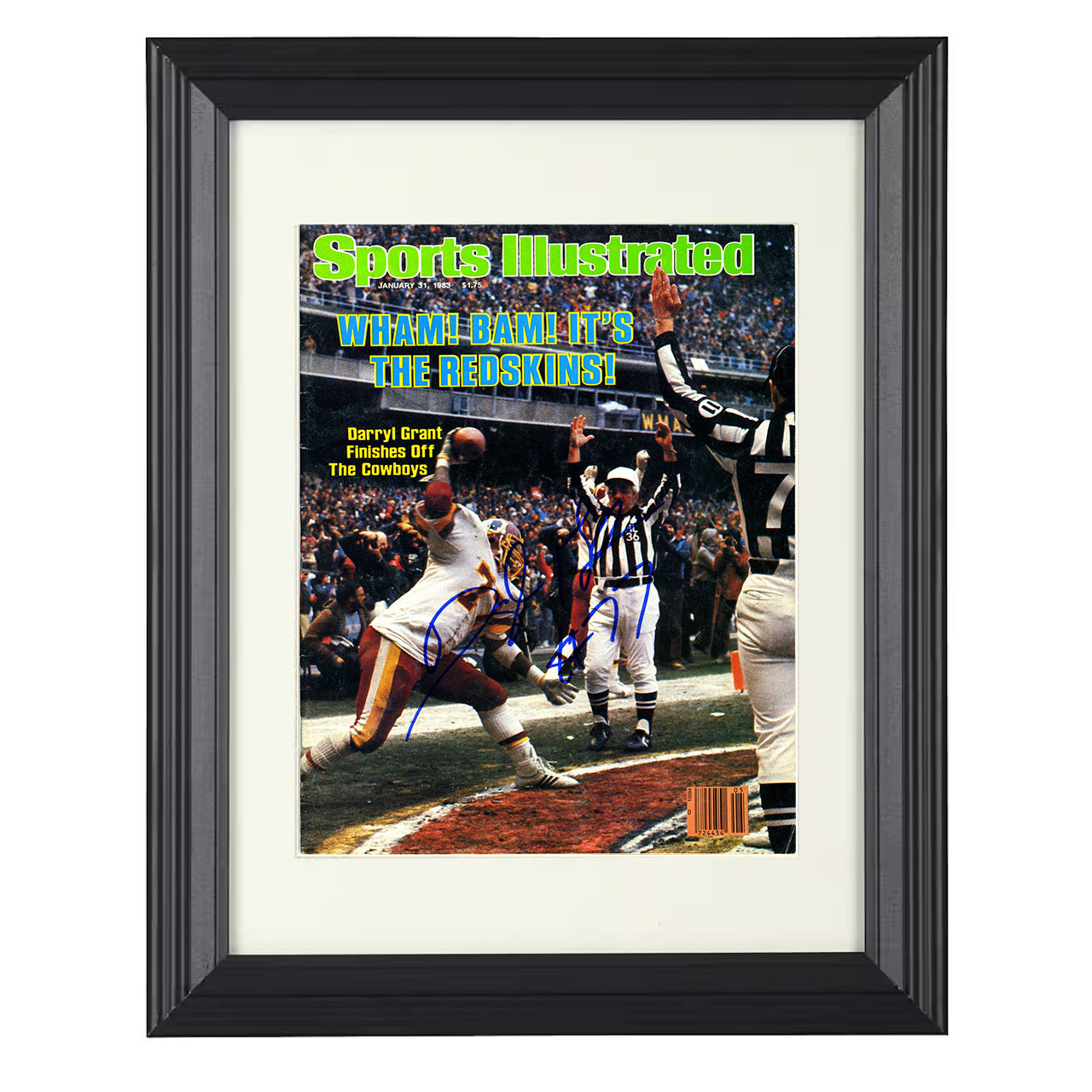 Redskins Wham Bam – Dallas Downfall Image – 8x10 black beveled framed football wall art