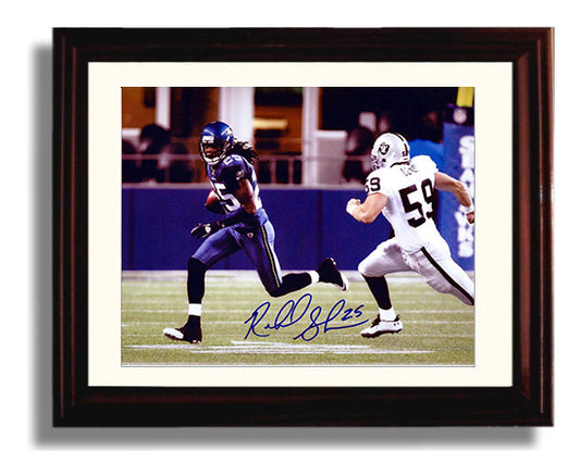 Richard Sherman - Seattle Football Defensive Back Running Interception Return football wall art 8x10 Beveled Frame