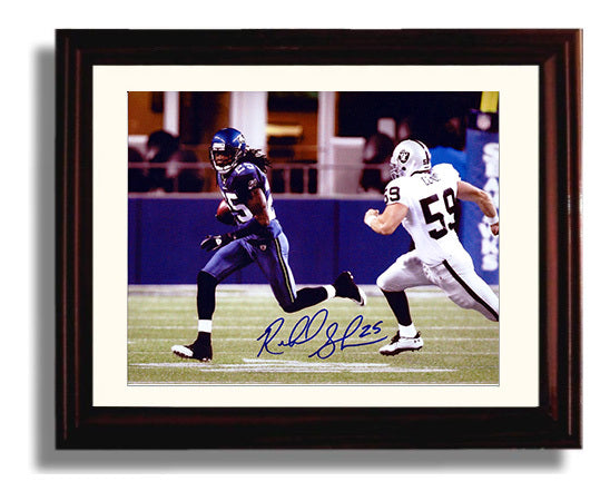 Richard Sherman - Seattle Football Defensive Back Running Interception Return Football Wall Art - football wall art print