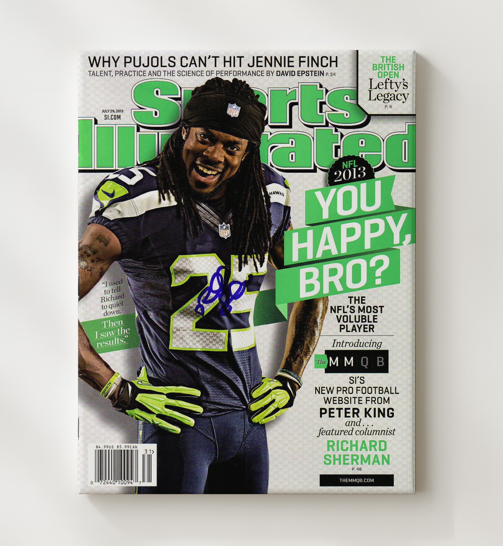 Richard Sherman - Seattle Football Cornerback 2013 SI Cover You Happy Bro Football Wall Art - football wall art print