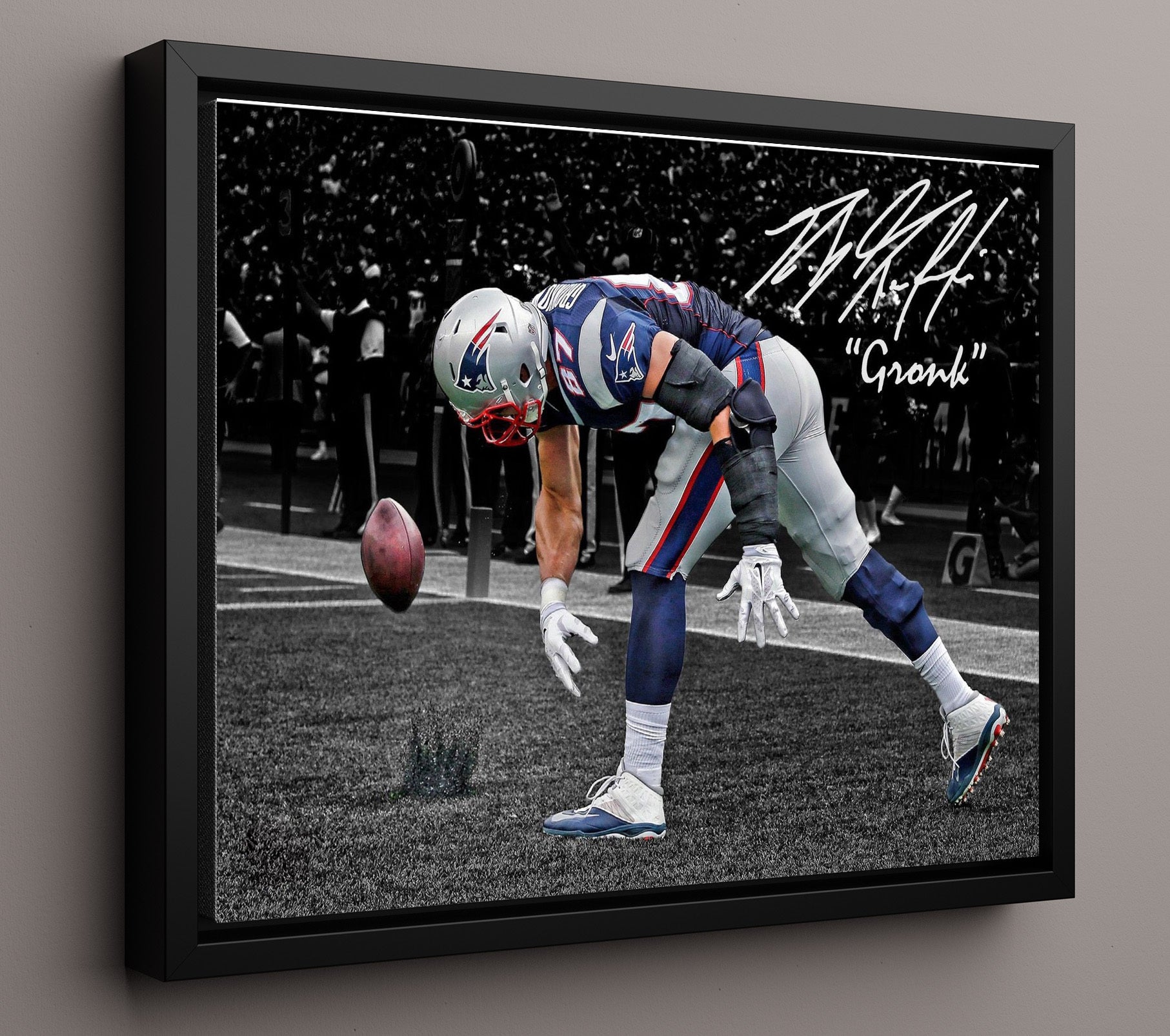 Rob Gronkowski - Iconic TD Spike Football Wall Art - football wall art print
