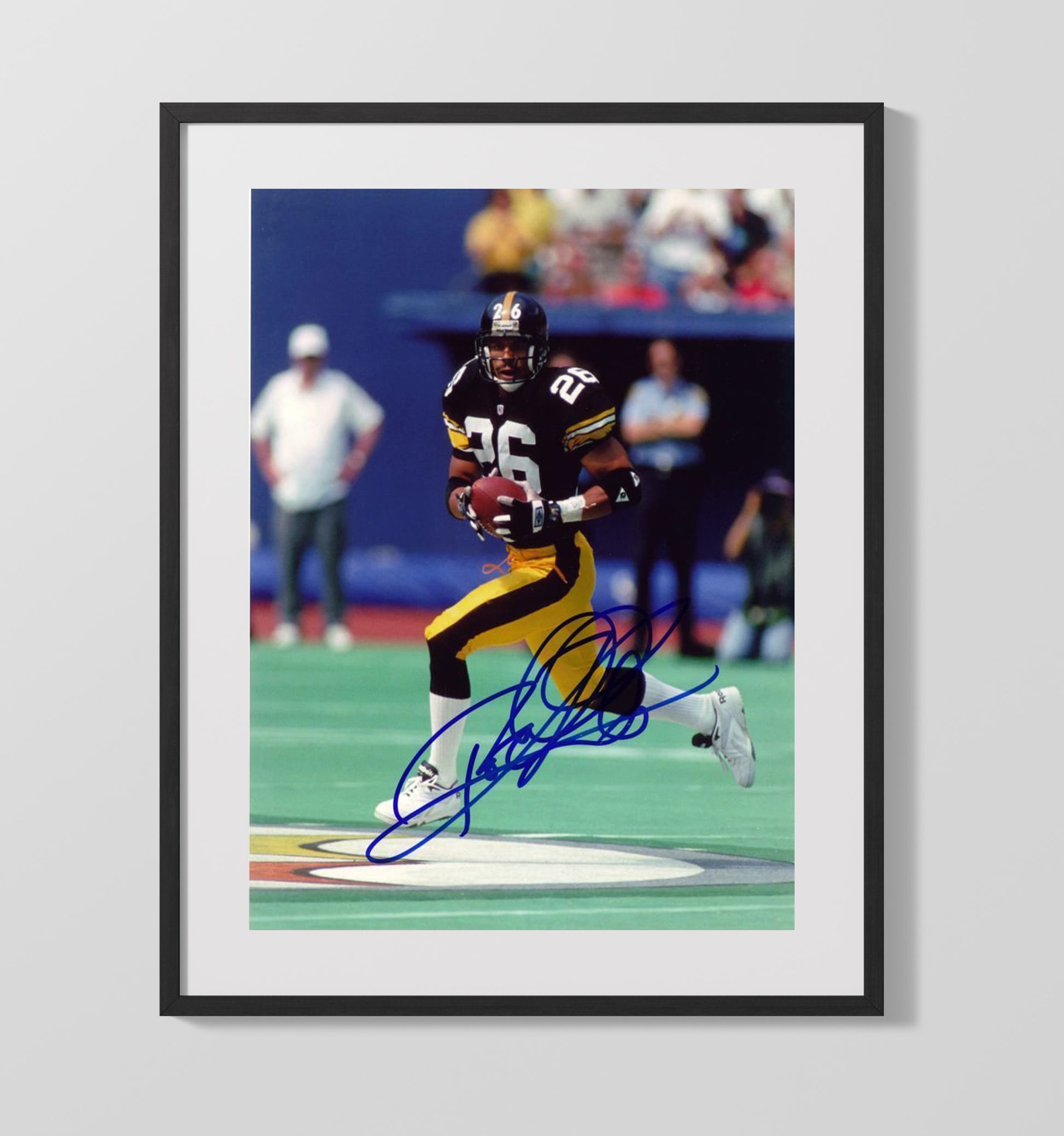 Rod Woodson - Pittsburgh Football Defensive Back Running with Ball Return Football Wall Art - football wall art print