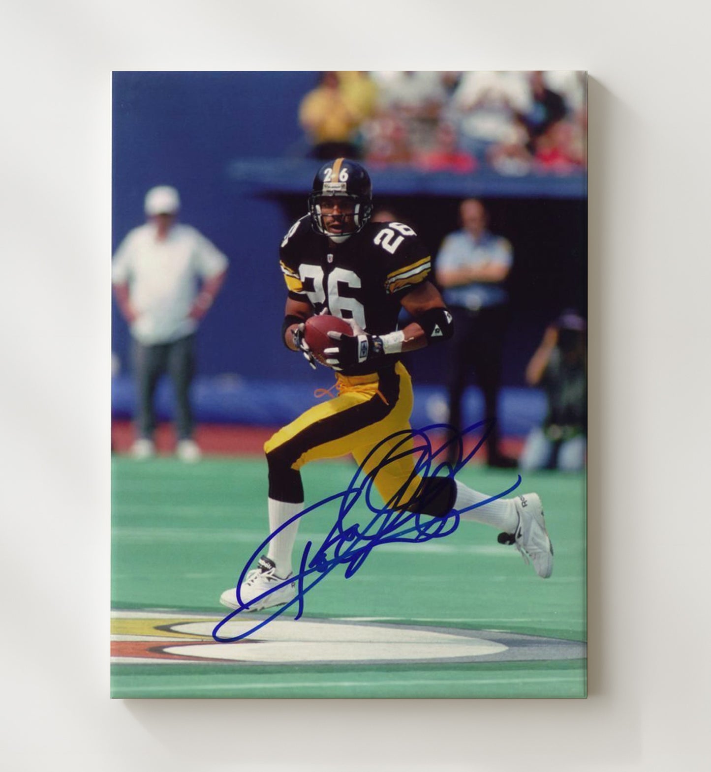 Rod Woodson - Pittsburgh Football Defensive Back Running with Ball Return Football Wall Art - football wall art print