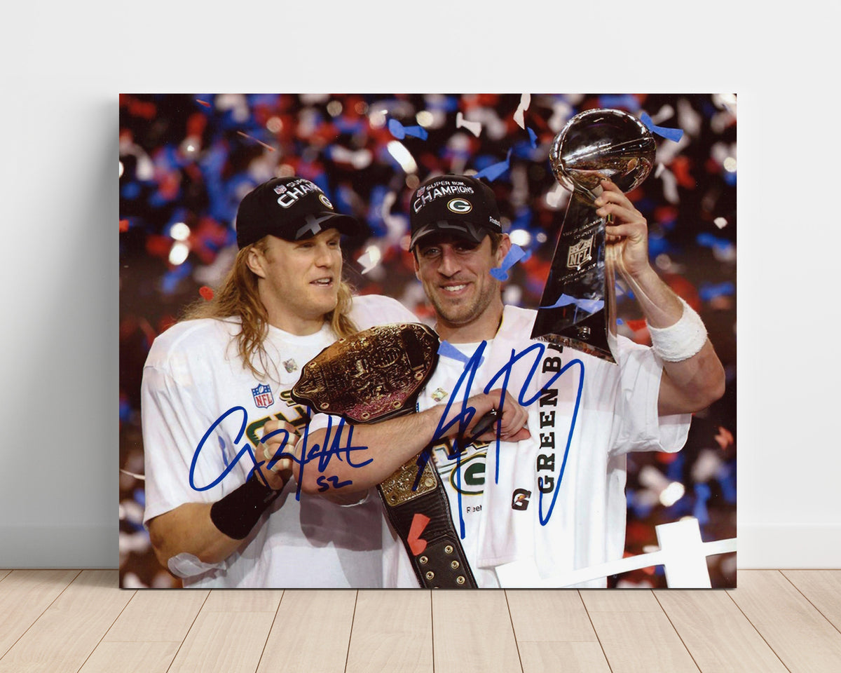 Rodgers and Matthews Packers - Title Belt Champs football wall art 16x20 Unframed Print