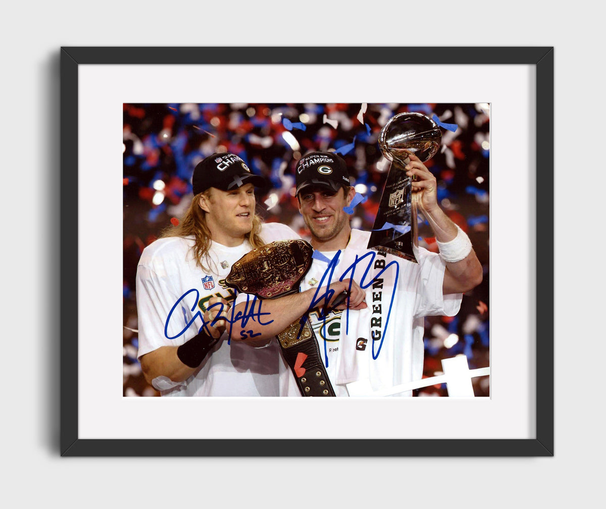 Rodgers and Matthews Packers - Title Belt Champs football wall art 16x20 Gallery Frame