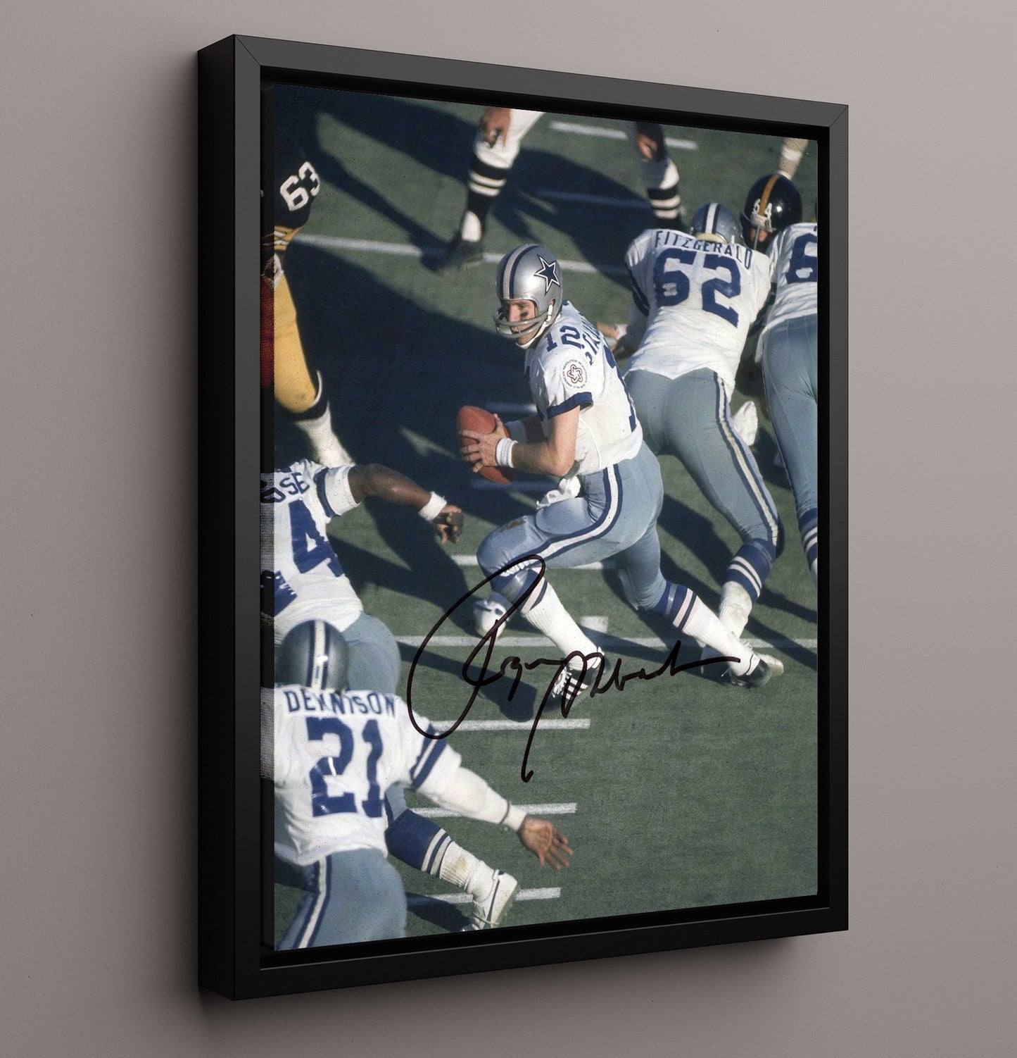 Roger Staubach - Captain America Football Wall Art - football wall art print