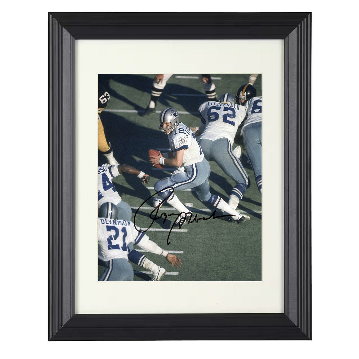 Roger Staubach - Captain America football wall art 16x20 Unframed Print
