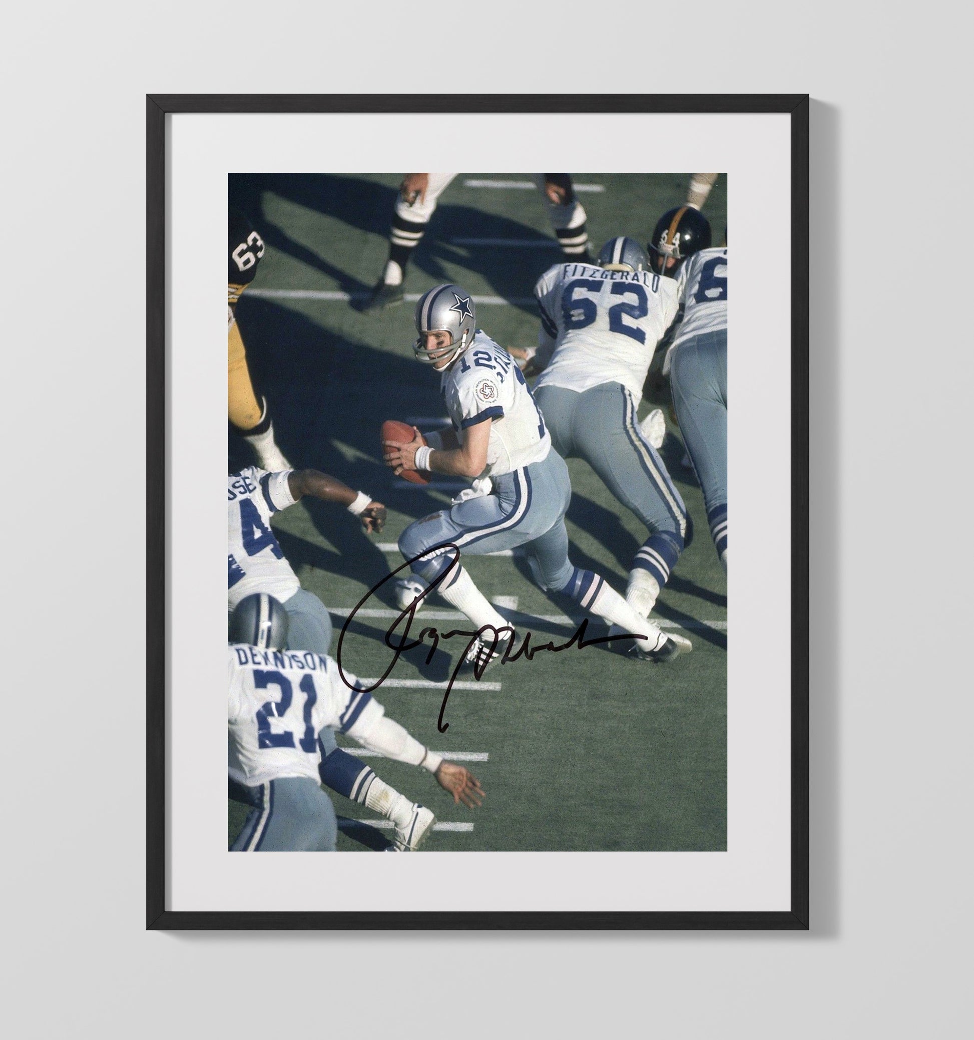 Roger Staubach - Captain America Football Wall Art - football wall art print