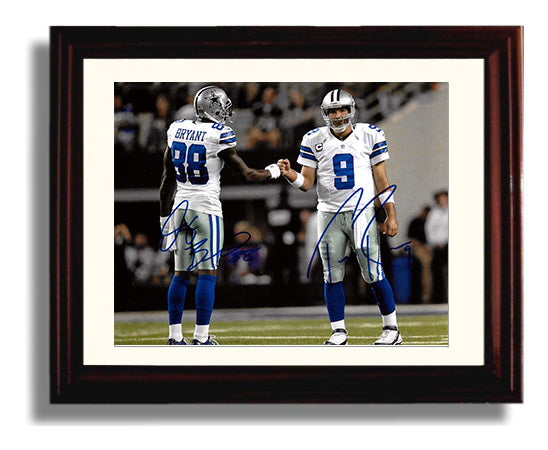 Romo and Bryant - Star Power football wall art 8x10 Beveled Frame