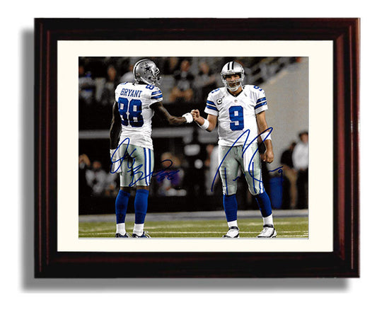 Romo and Bryant - Star Power football wall art 8x10 Beveled Frame