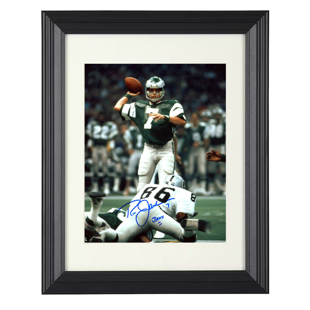 Ron Jaworski – Jaws in Action Image – 8x10 black beveled framed football wall art