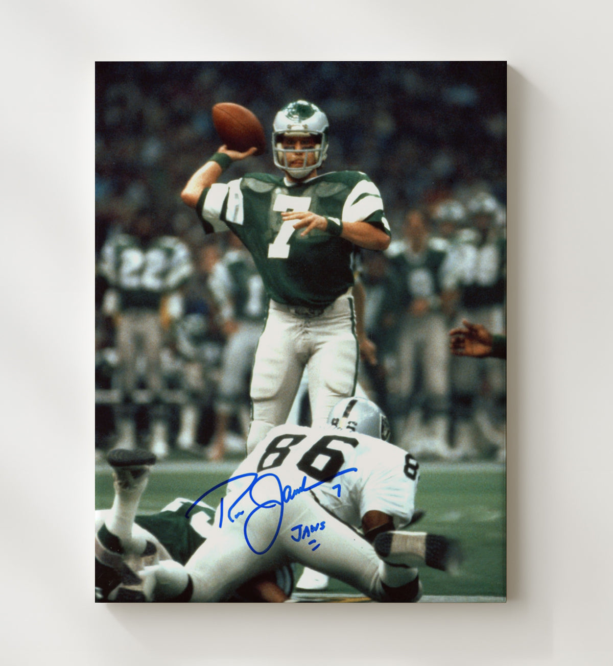 Ron Jaworski - Jaws In Action football wall art 20x24 Canvas