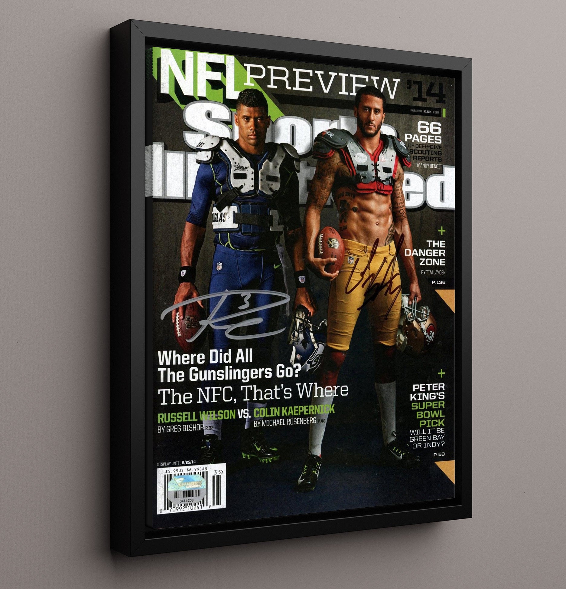 Russell Wilson - Seattle Football QB 2014 SI Cover Gunslingers Preview Football Wall Art - football wall art print