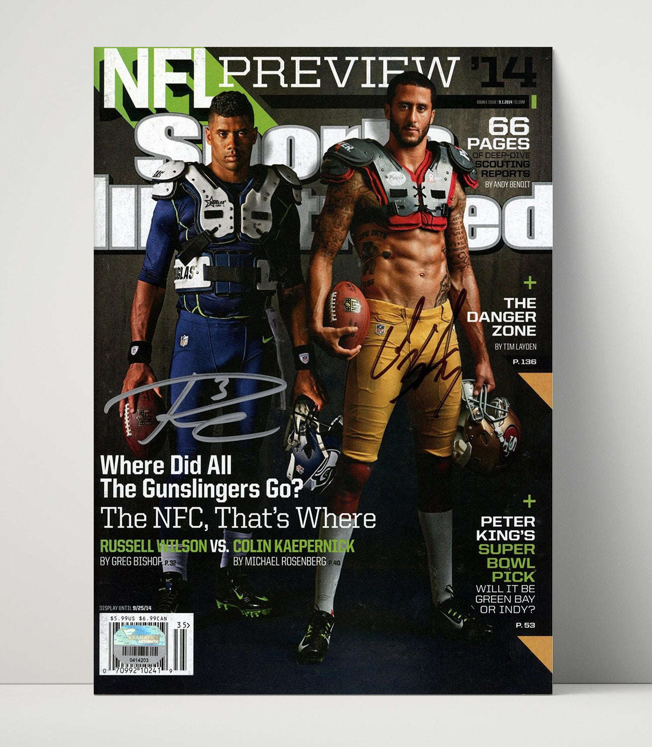 Russell Wilson - Seattle Football QB 2014 SI Cover Gunslingers Preview Football Wall Art - football wall art print