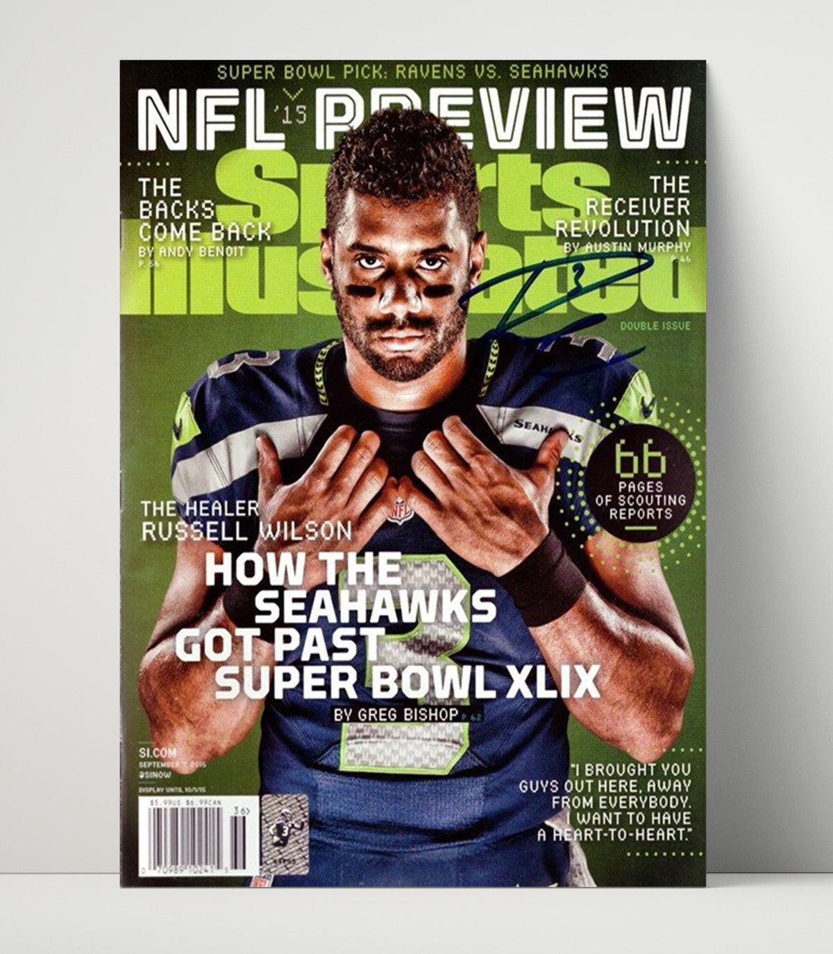 Russell Wilson Seahawks - Healer and Leader football wall art 16x20 Unframed Print