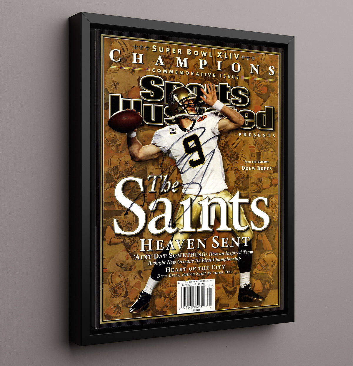 Saints Heaven Sent - Dats A Win football wall art 16x20 Framed Canvas