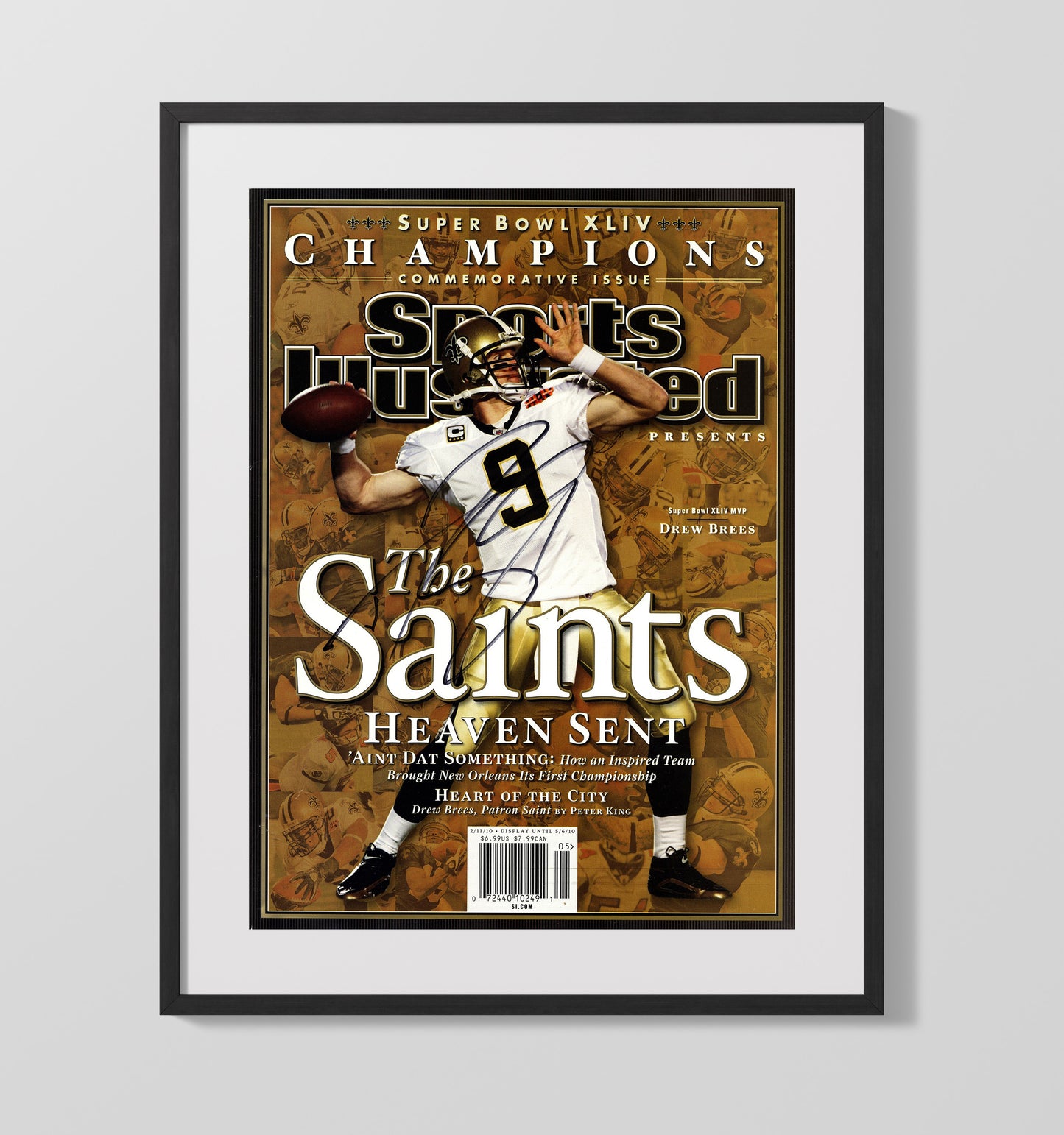 Saints Heaven Sent - Dats A Win football wall art 16x20 Gallery Frame