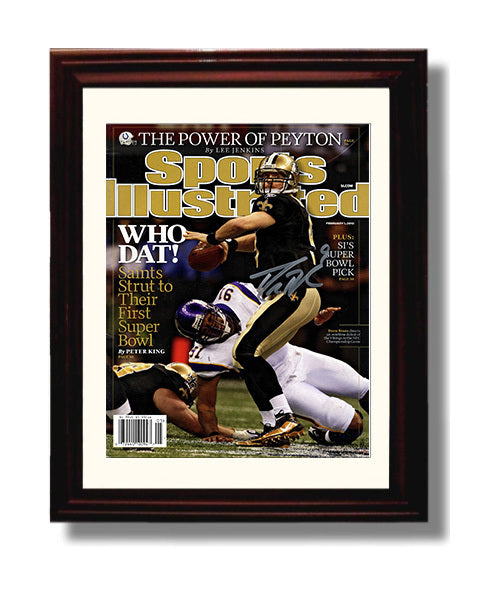 Saints Who Dat - Marching In football wall art 8x10 Beveled Frame
