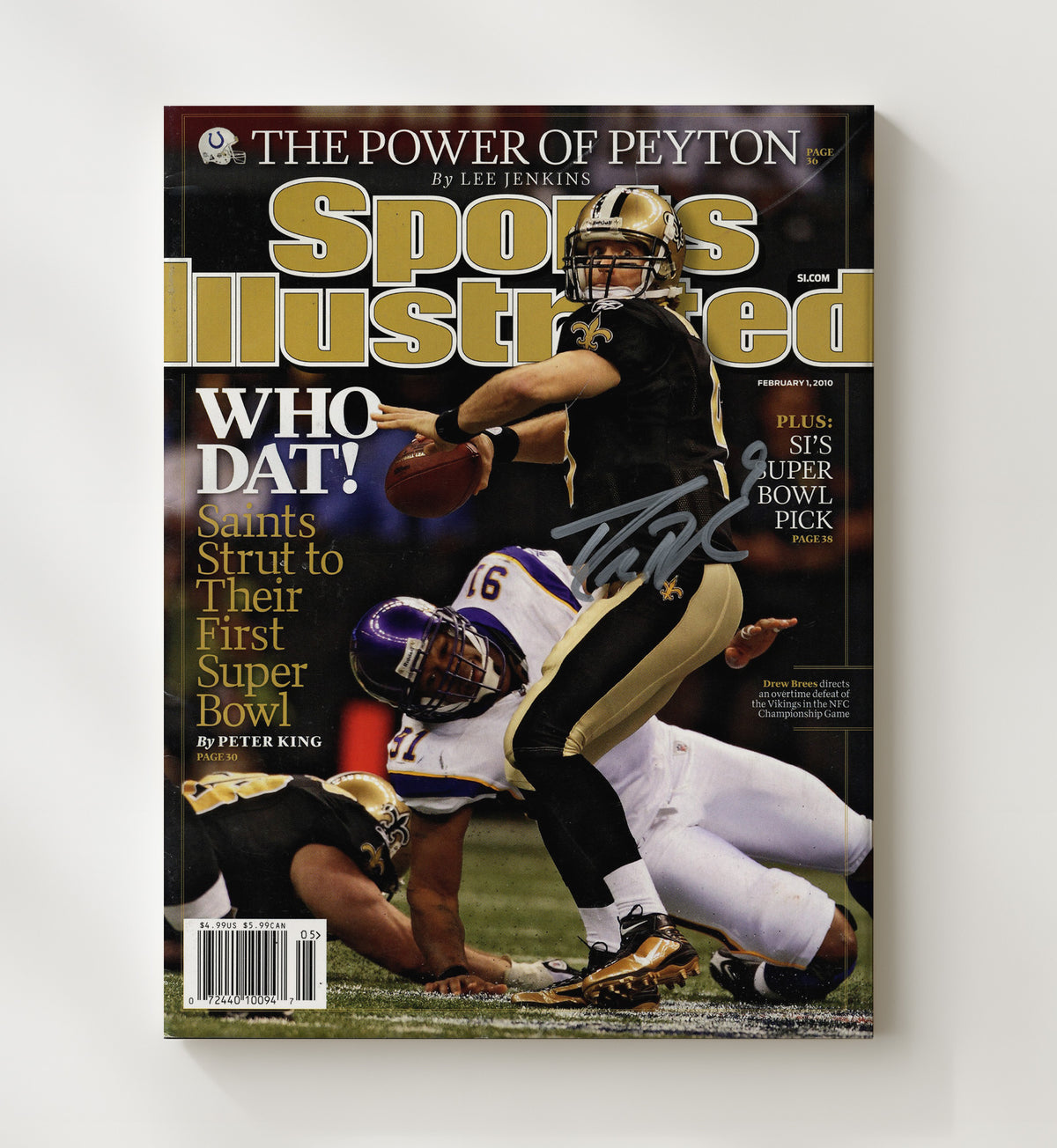 Saints Who Dat - Marching In football wall art 20x24 Canvas