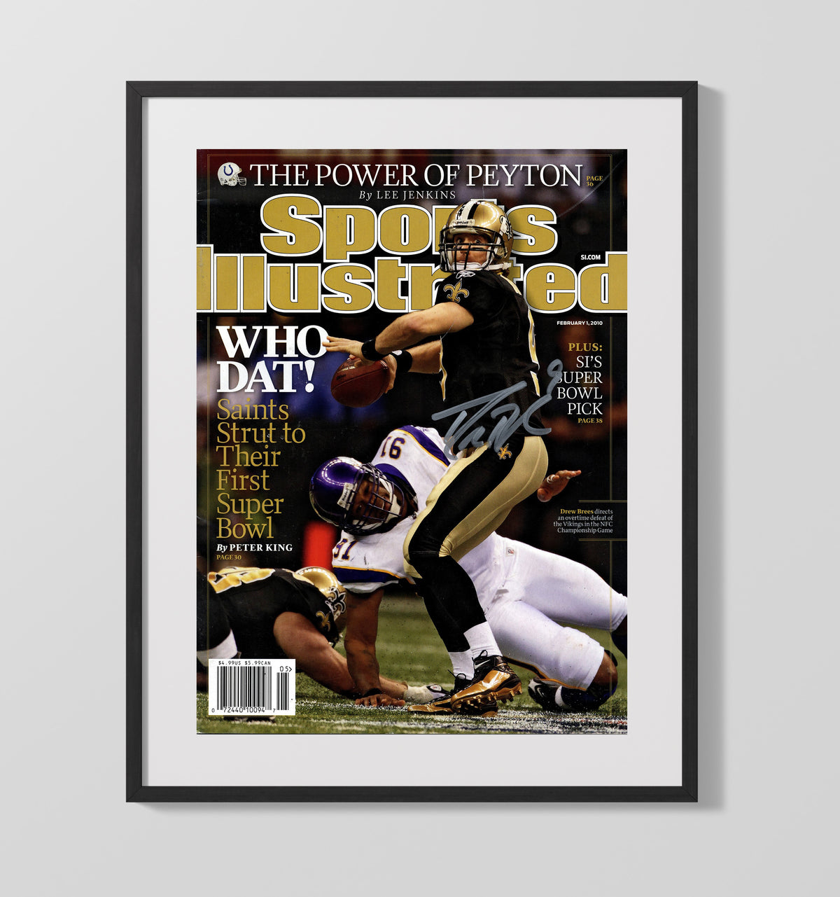 Saints Who Dat - Marching In football wall art 16x20 Gallery Frame