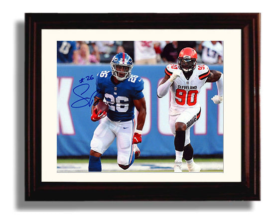 Saquon Barkley - New York Football Running Back Breakaway Run Football Wall Art - football wall art print