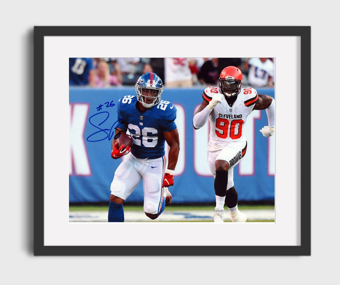 Saquon Barkley - New York Football Running Back Breakaway Run Football Wall Art - football wall art print
