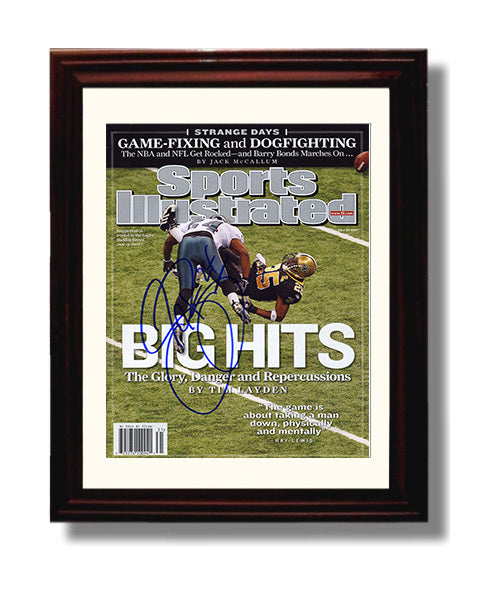 Sheldon Brown - Philadelphia football Hit On Reggie Bush 2007 SI Cover Big Hits football wall art 8x10 Beveled Frame