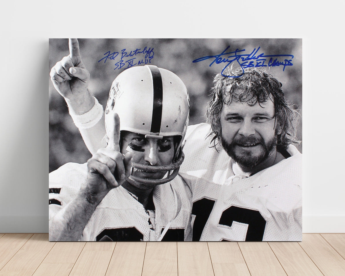 Stabler and Biletnikoff - Raiders SB Legends football wall art 16x20 Unframed Print