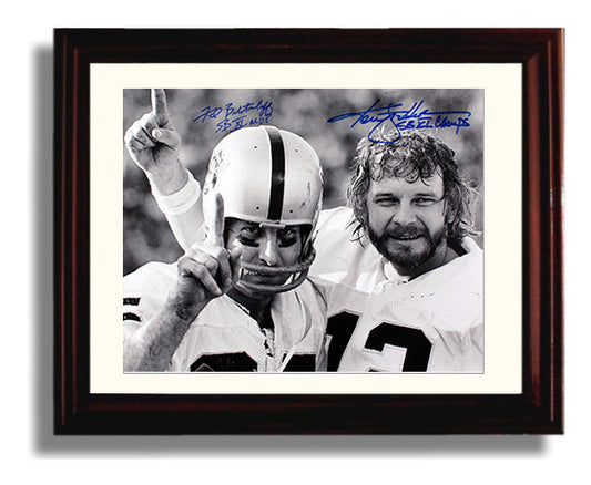 Stabler and Biletnikoff - Raiders SB Legends football wall art 8x10 Beveled Frame