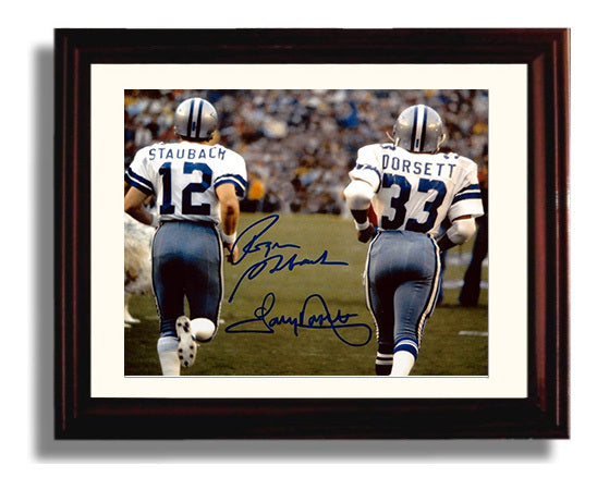 Staubach and Dorsett Cowboys - Lone Star Legends Football Wall Art - football wall art print