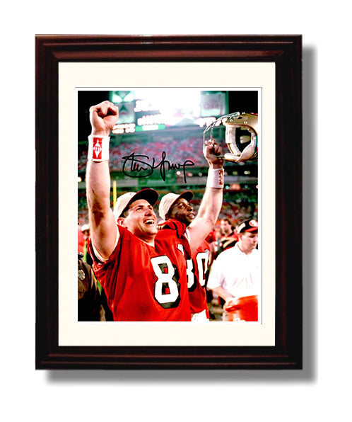 Steve Young - Super Bowl Euphoria football wall art 8x10 Beveled Frame