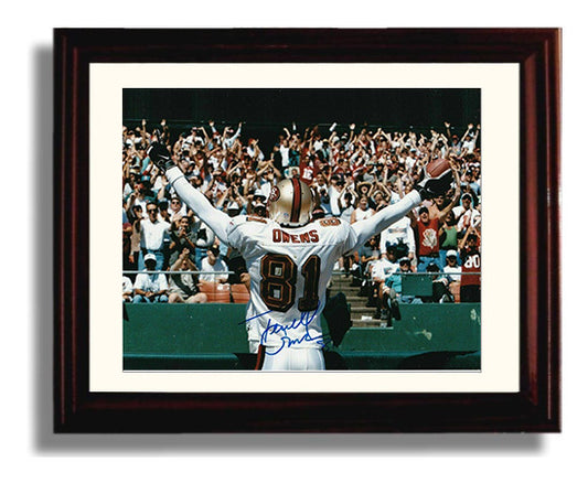 Terrell Owens 49ers Victory - TO Showstopper football wall art 8x10 Beveled Frame
