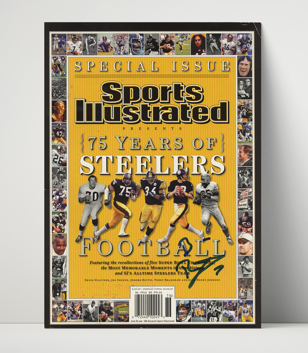 Terry Bradshaw - Pittsburgh football 75 Years Of Steelers SI Commemorative Cover football wall art 16x20 Unframed Print