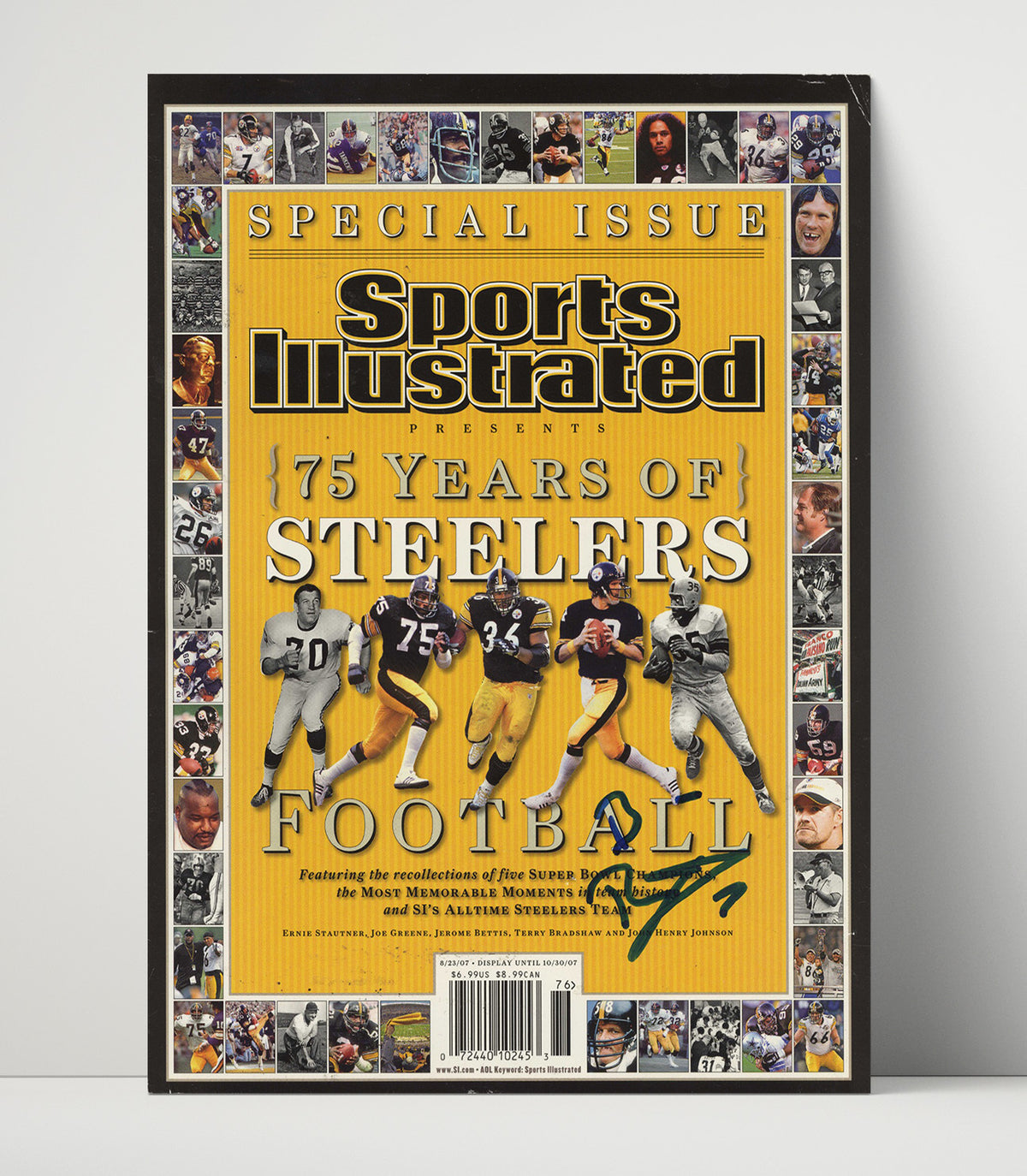 Terry Bradshaw - Pittsburgh football 75 Years Of Steelers SI Commemorative Cover football wall art 16x20 Unframed Print