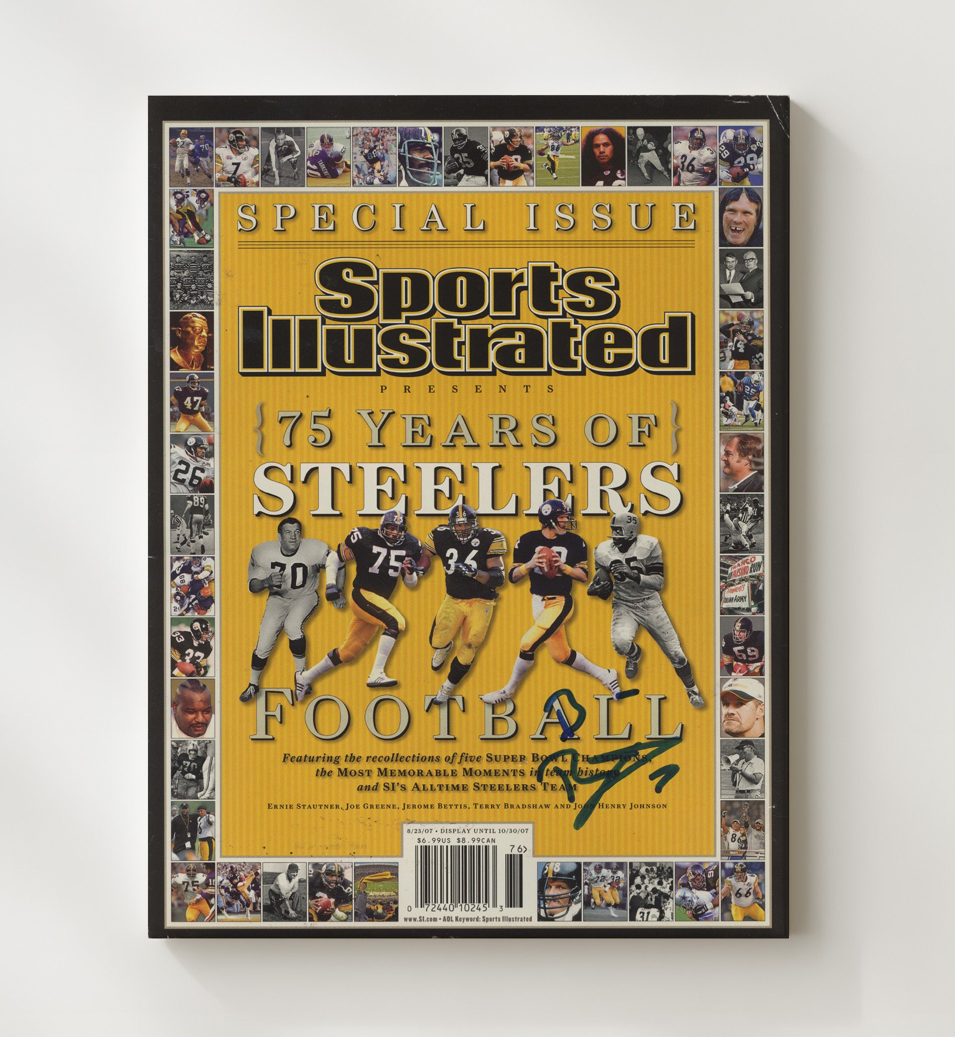 Terry Bradshaw - Pittsburgh Football 75 Years of Steelers SI Commemorative Cover Football Wall Art - football wall art print