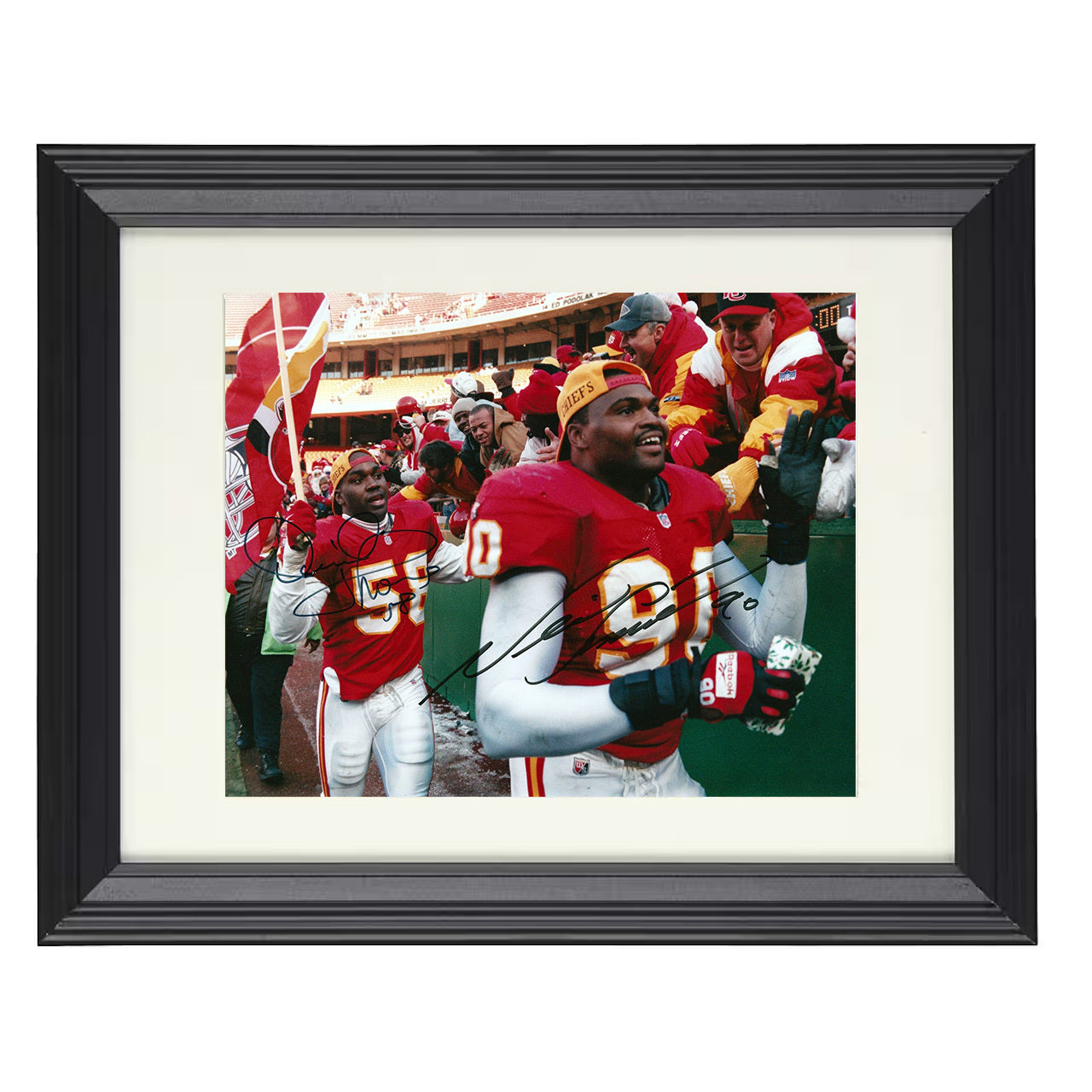 Thomas and Smith – Chiefs Enforcers – 8x10 black beveled framed football wall art