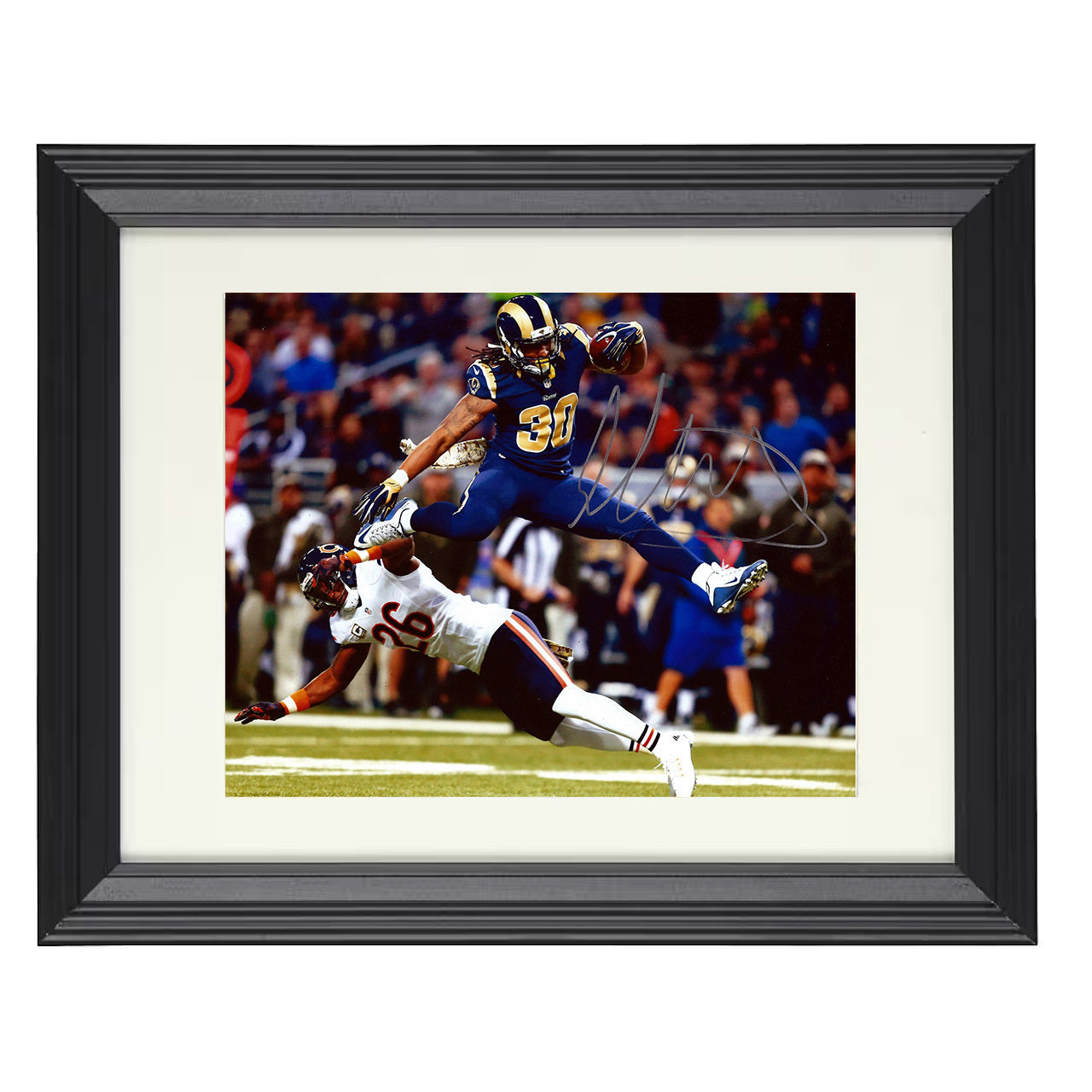 Todd Gurley – Air Gurley Leap – 8x10 black beveled framed football wall art