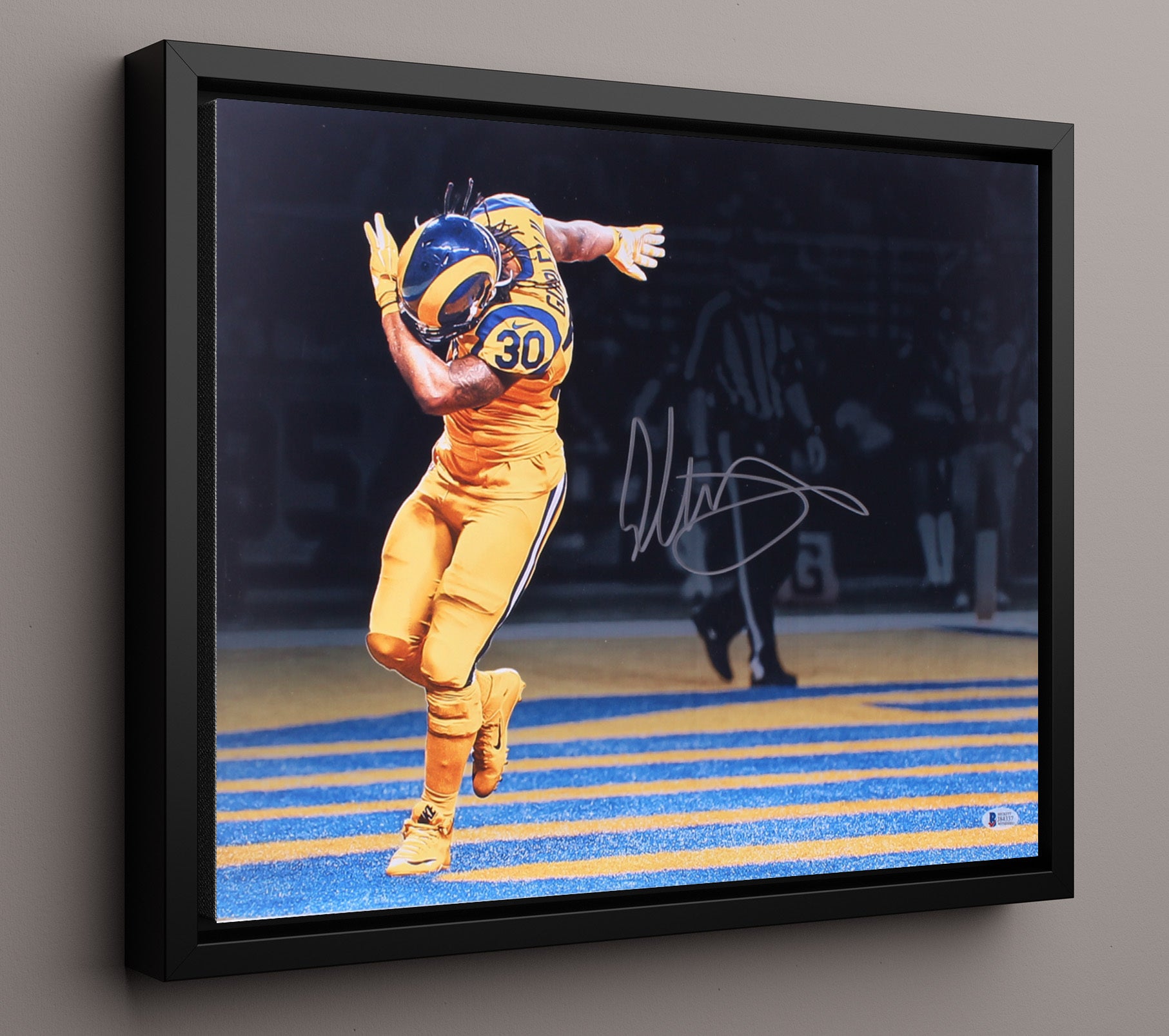 Todd Gurley - Los Angeles Football Dabbing Celebration Football Wall Art - football wall art print