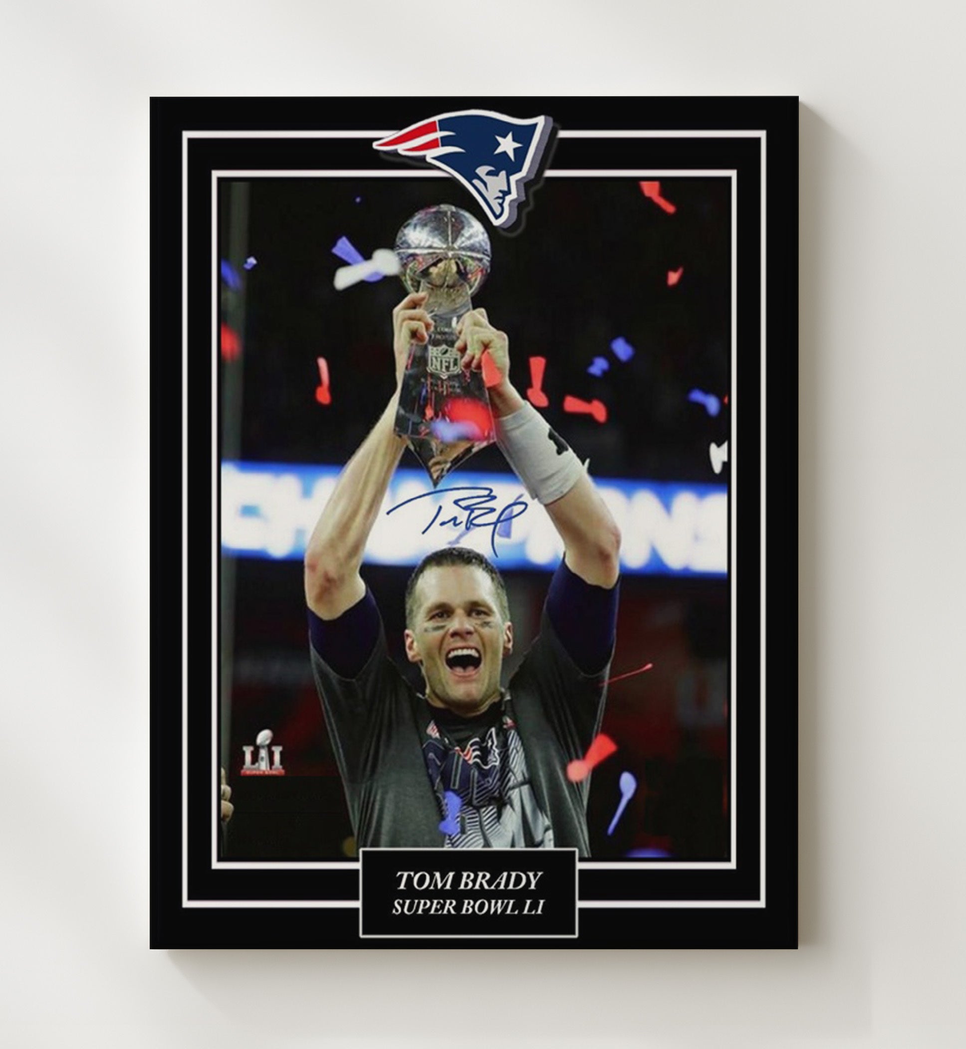 Tom Brady - Lombardi Lift football wall art 20x24 Canvas