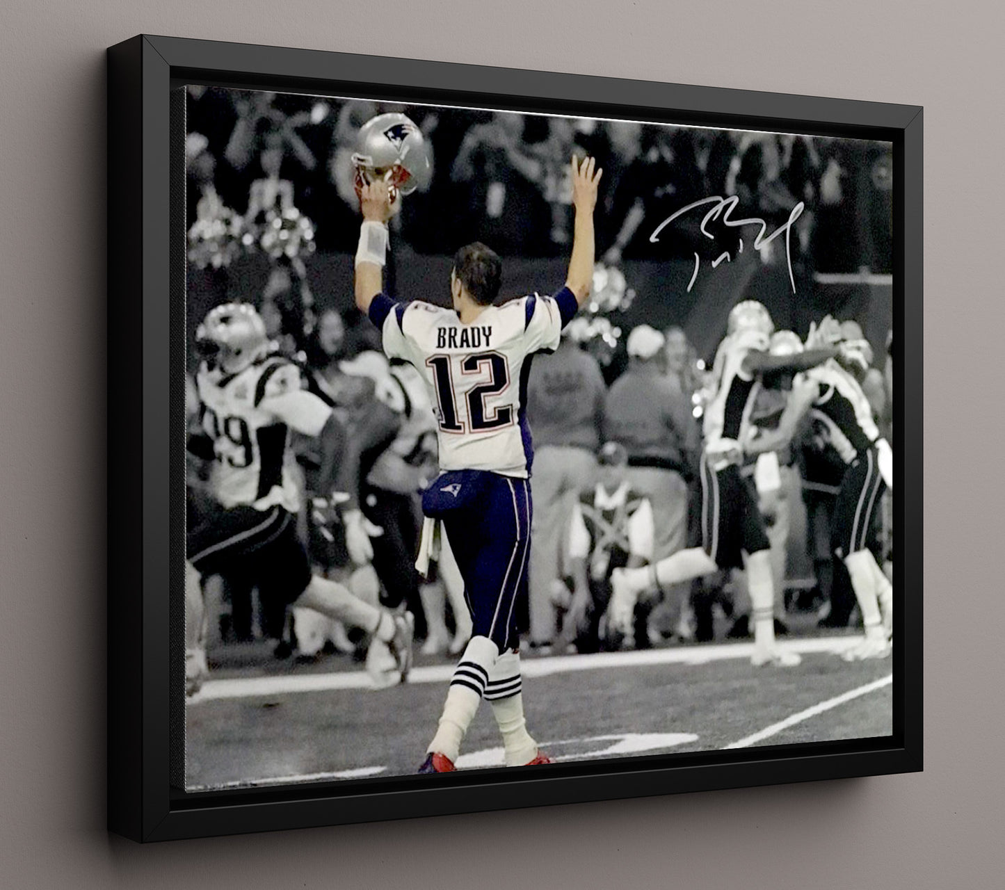 Tom Brady - New England Football Super Bowl Li Touchdown Celebration 2017 Football Wall Art - football wall art print