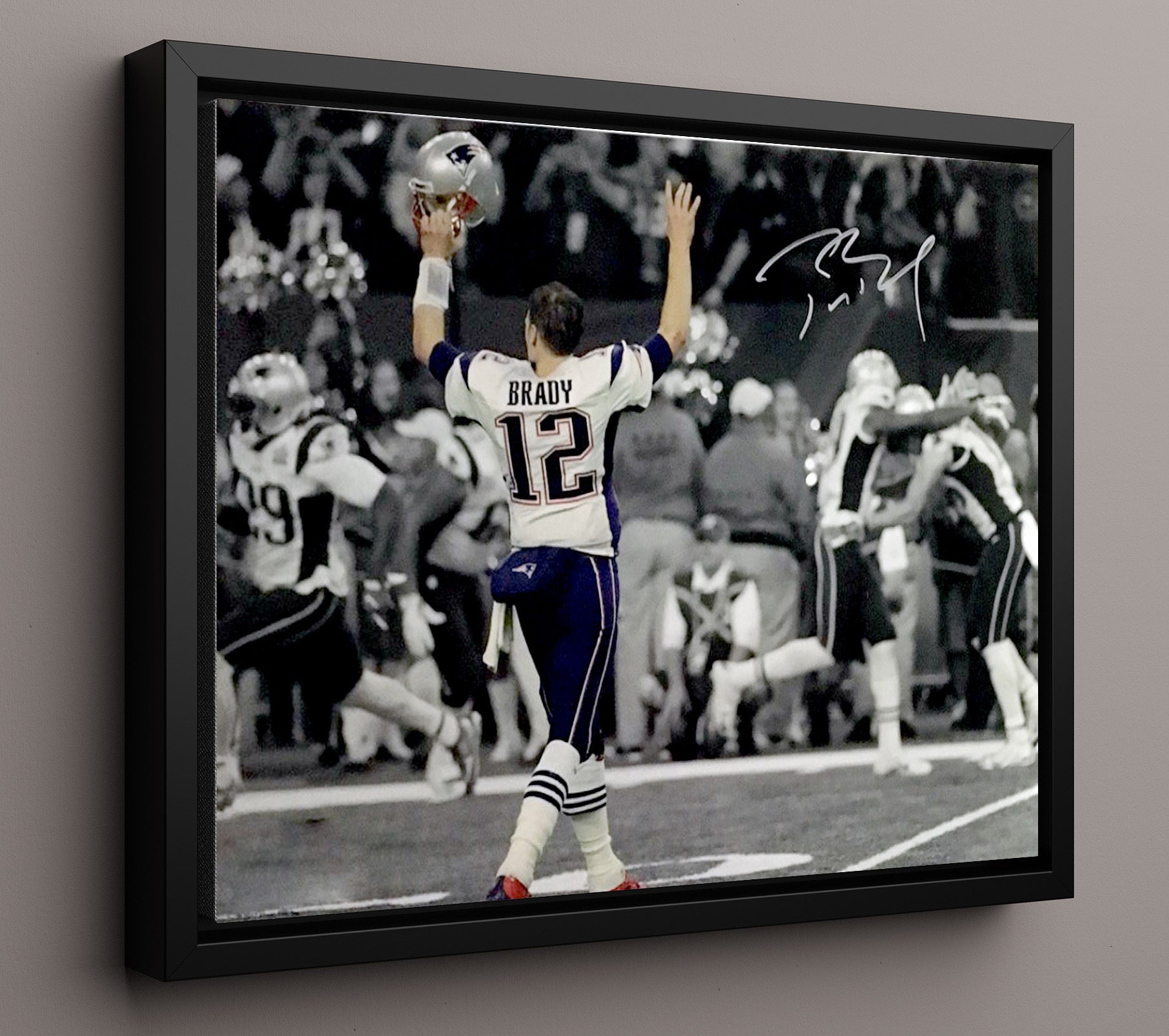 Tom Brady - New England Football Super Bowl Li Touchdown Celebration 2017 Football Wall Art - football wall art print