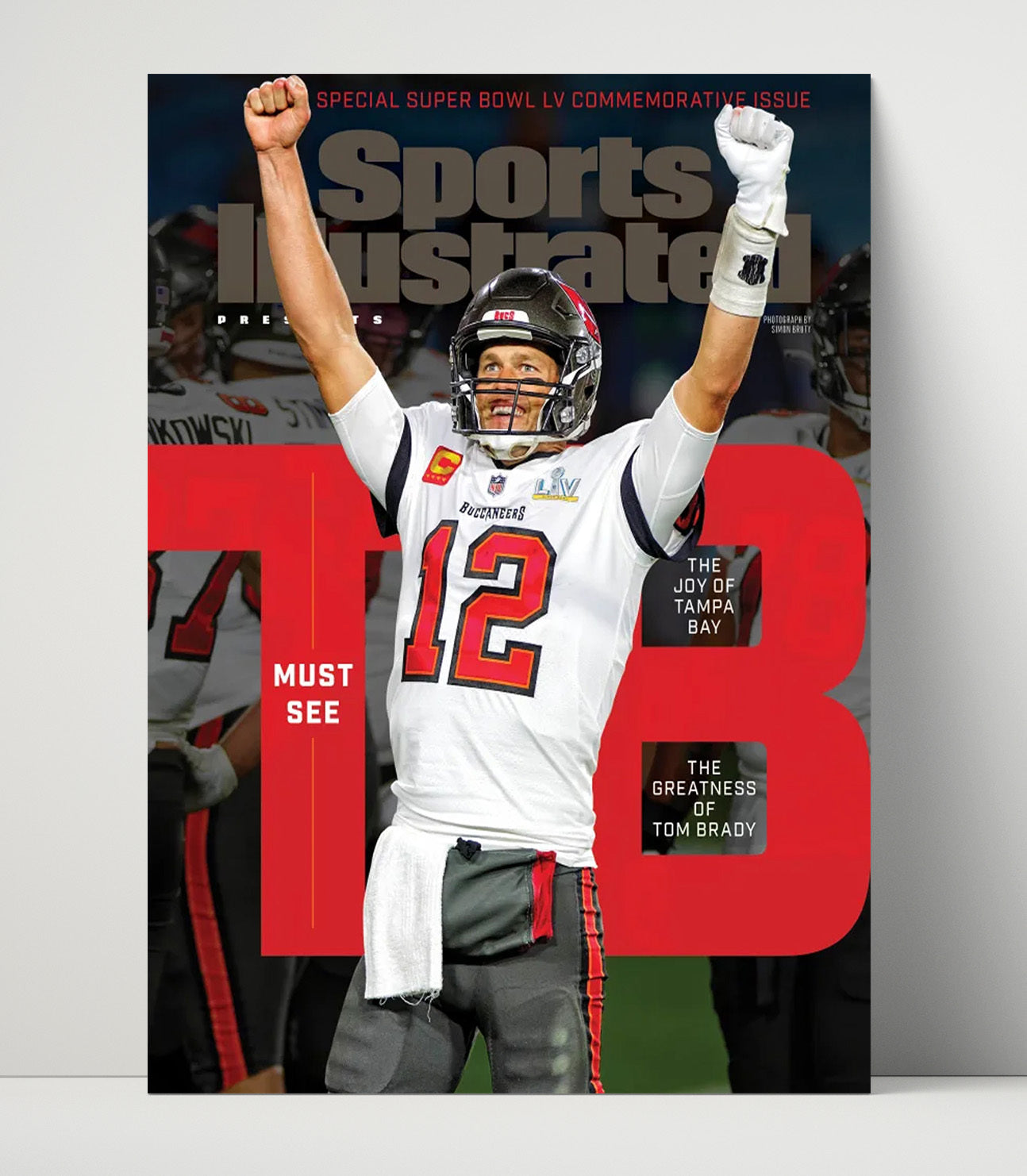 Tom Brady - Tampa Football Super Bowl Lv SI Cover Celebration 2021 Football Wall Art - football wall art print