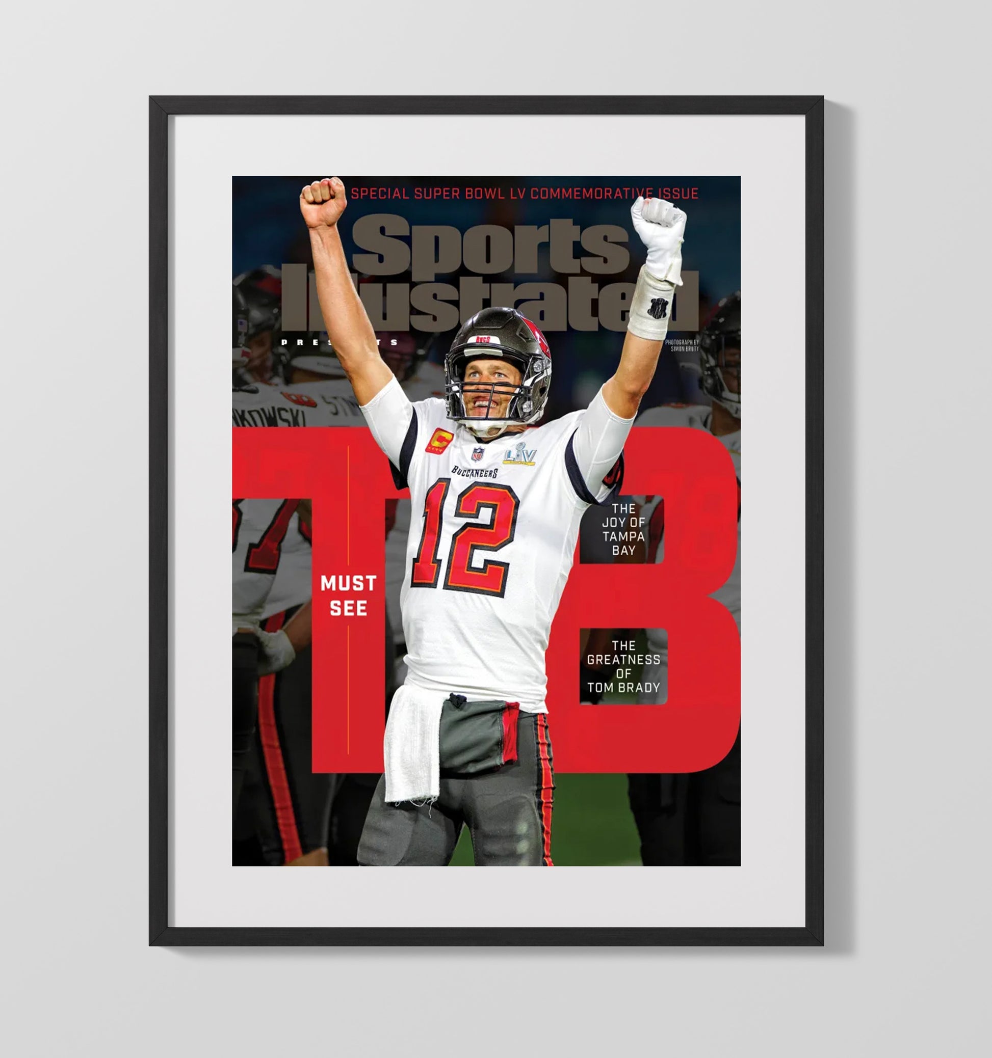 Tom Brady - Tampa Football Super Bowl Lv SI Cover Celebration 2021 Football Wall Art - football wall art print
