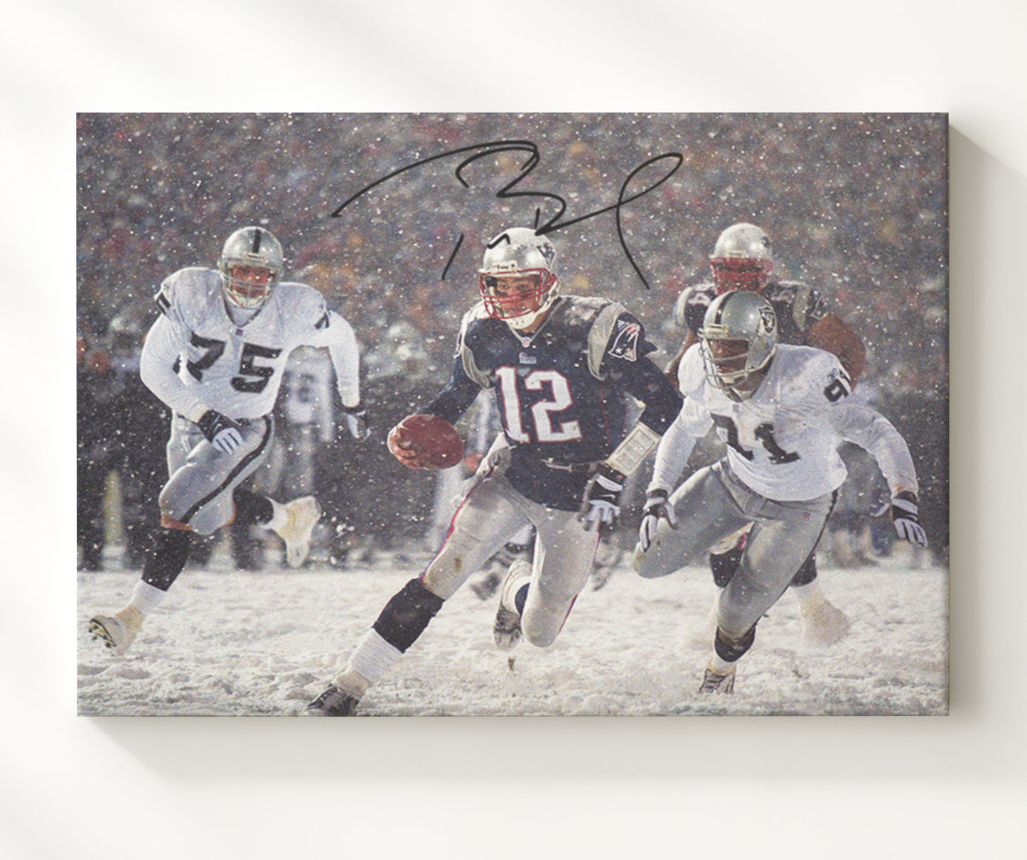 Tom Brady - Tuck Rule Magic football wall art 20x24 Canvas