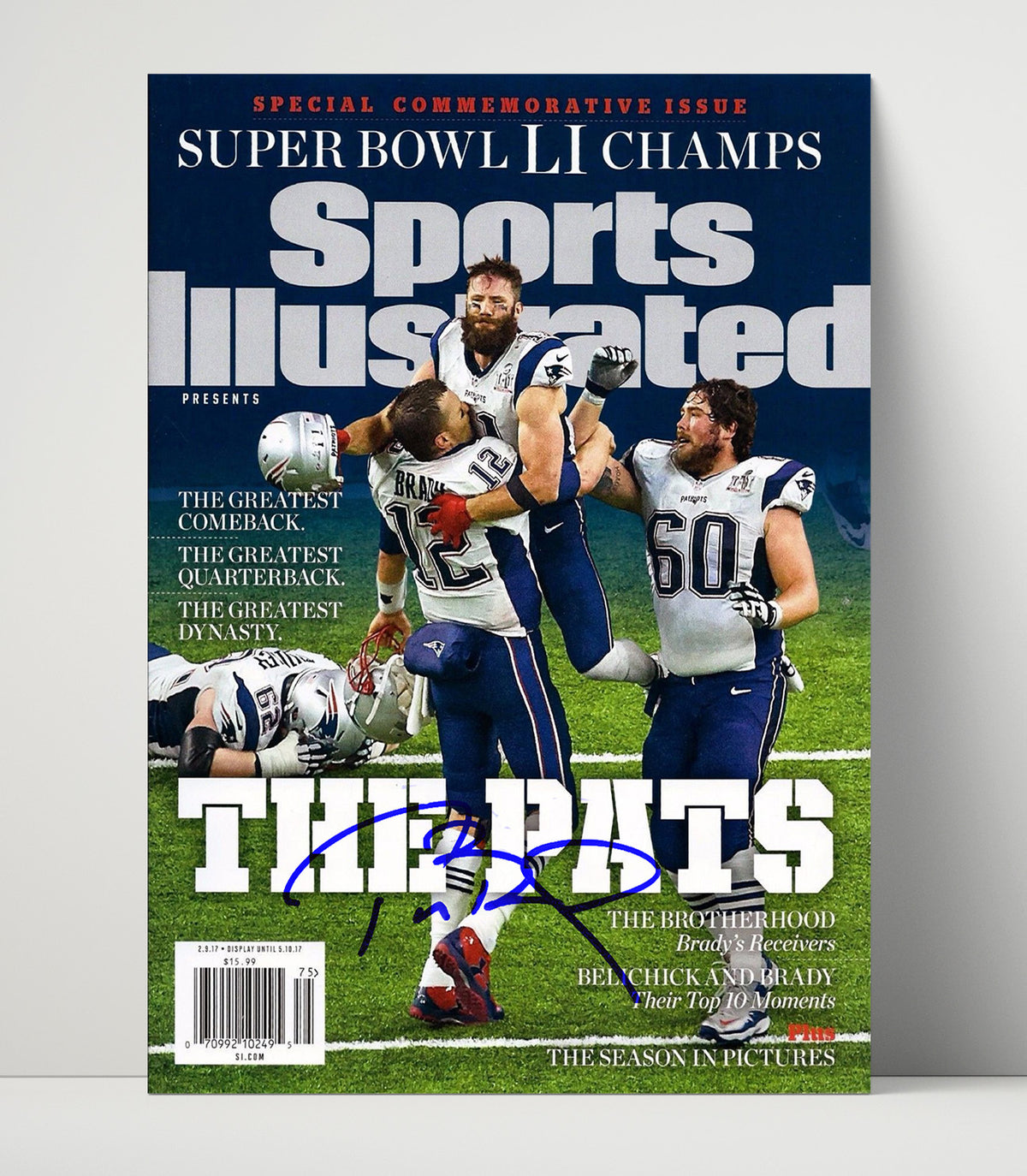 Tom Brady Super Bowl LI - The Pats Dynasty football wall art 16x20 Unframed Print