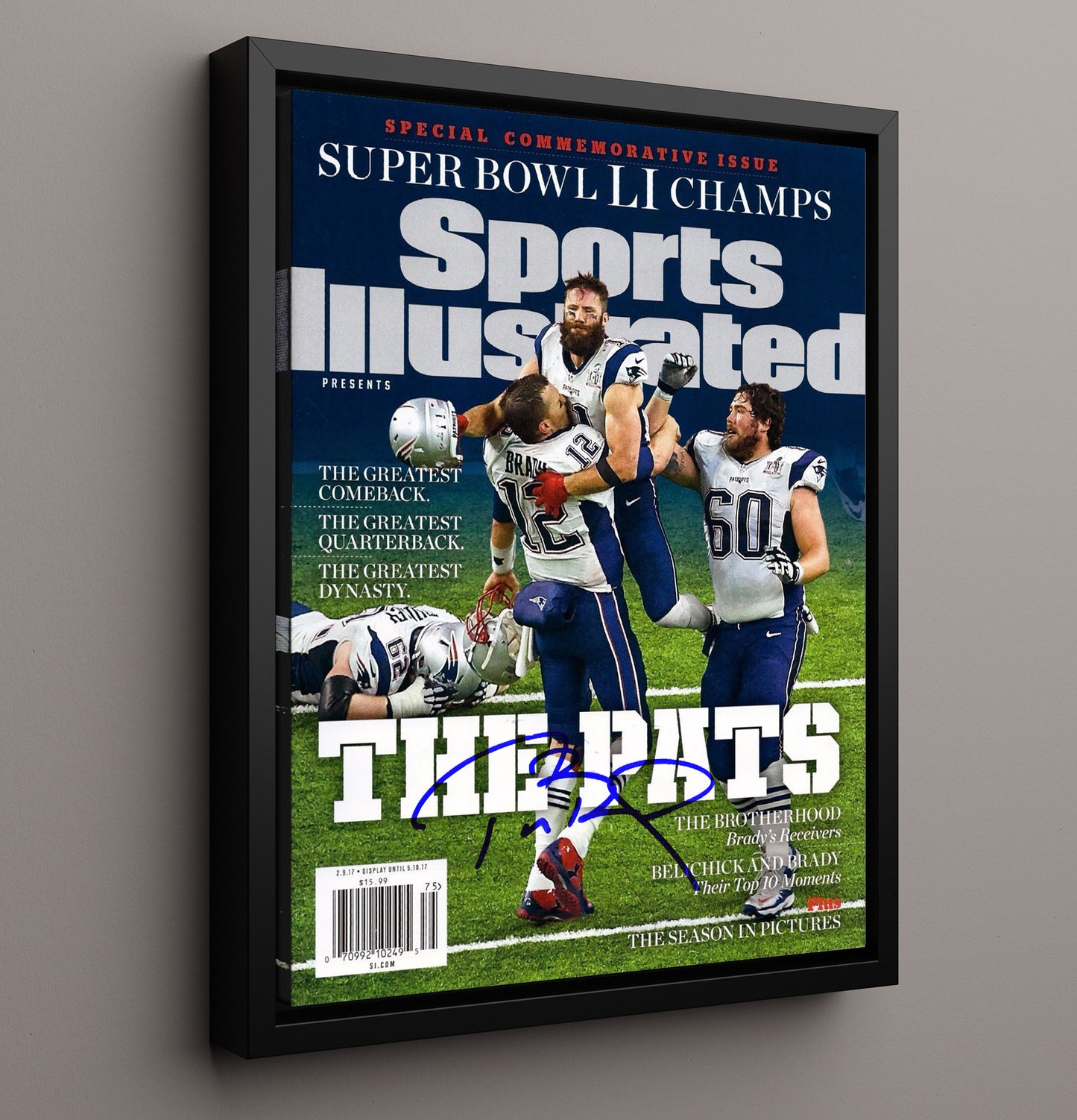 Tom Brady Super Bowl Li - the Pats Dynasty Football Wall Art - football wall art print