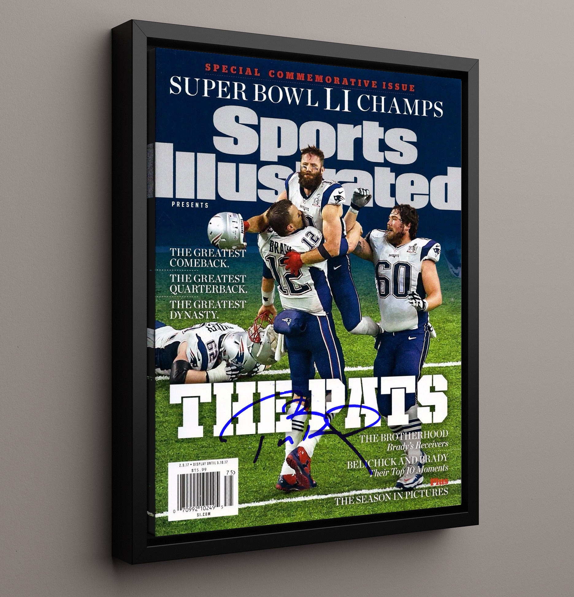 Tom Brady Super Bowl Li - the Pats Dynasty Football Wall Art - football wall art print