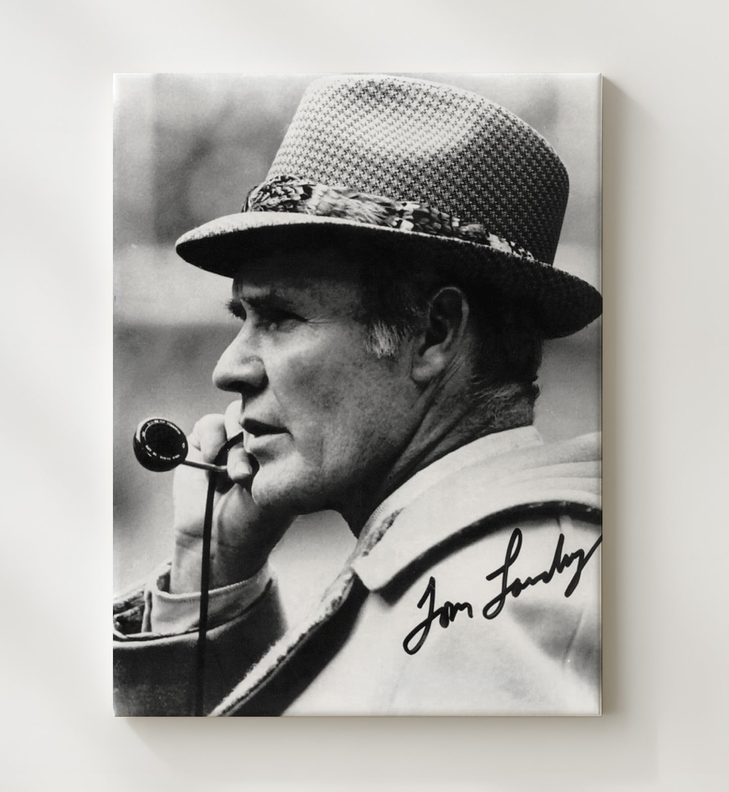 Tom Landry - The Fedora football wall art 20x24 Canvas
