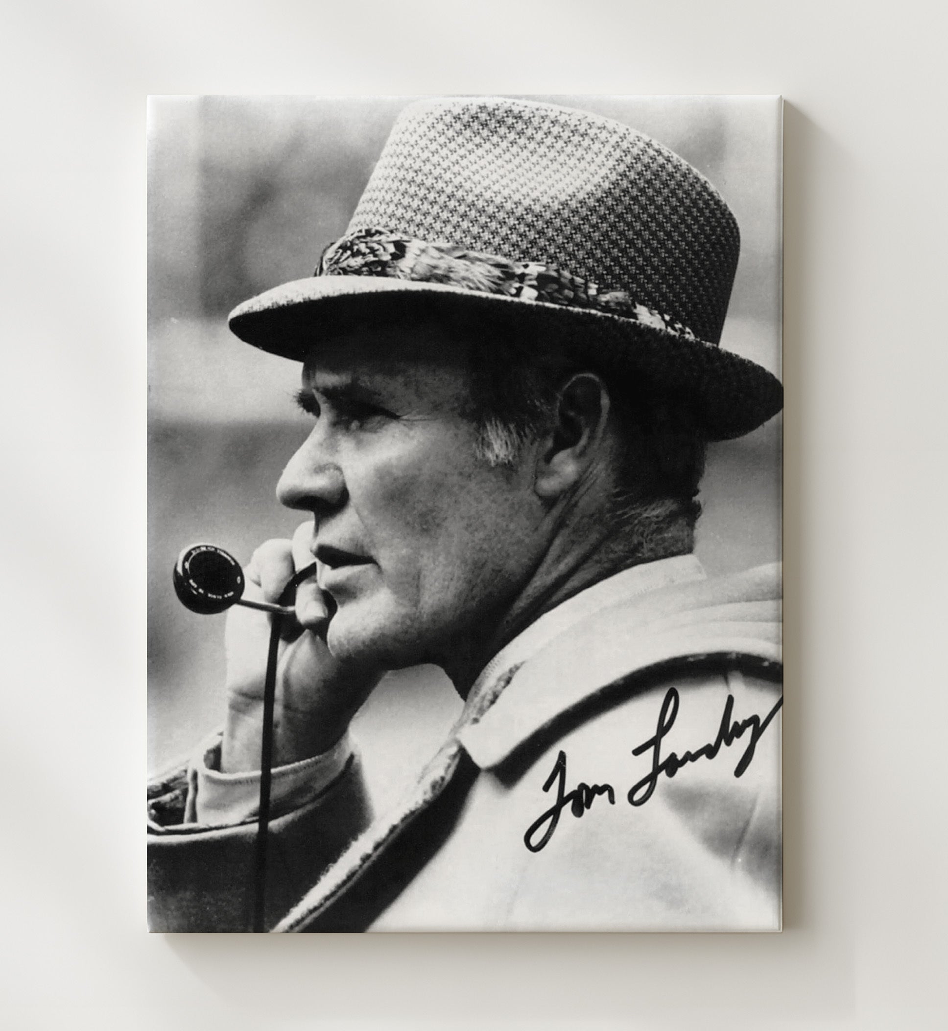 Tom Landry - The Fedora football wall art 20x24 Canvas